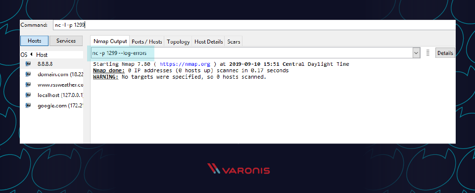  عکس صفحه فرمان netcat فرمان چت 