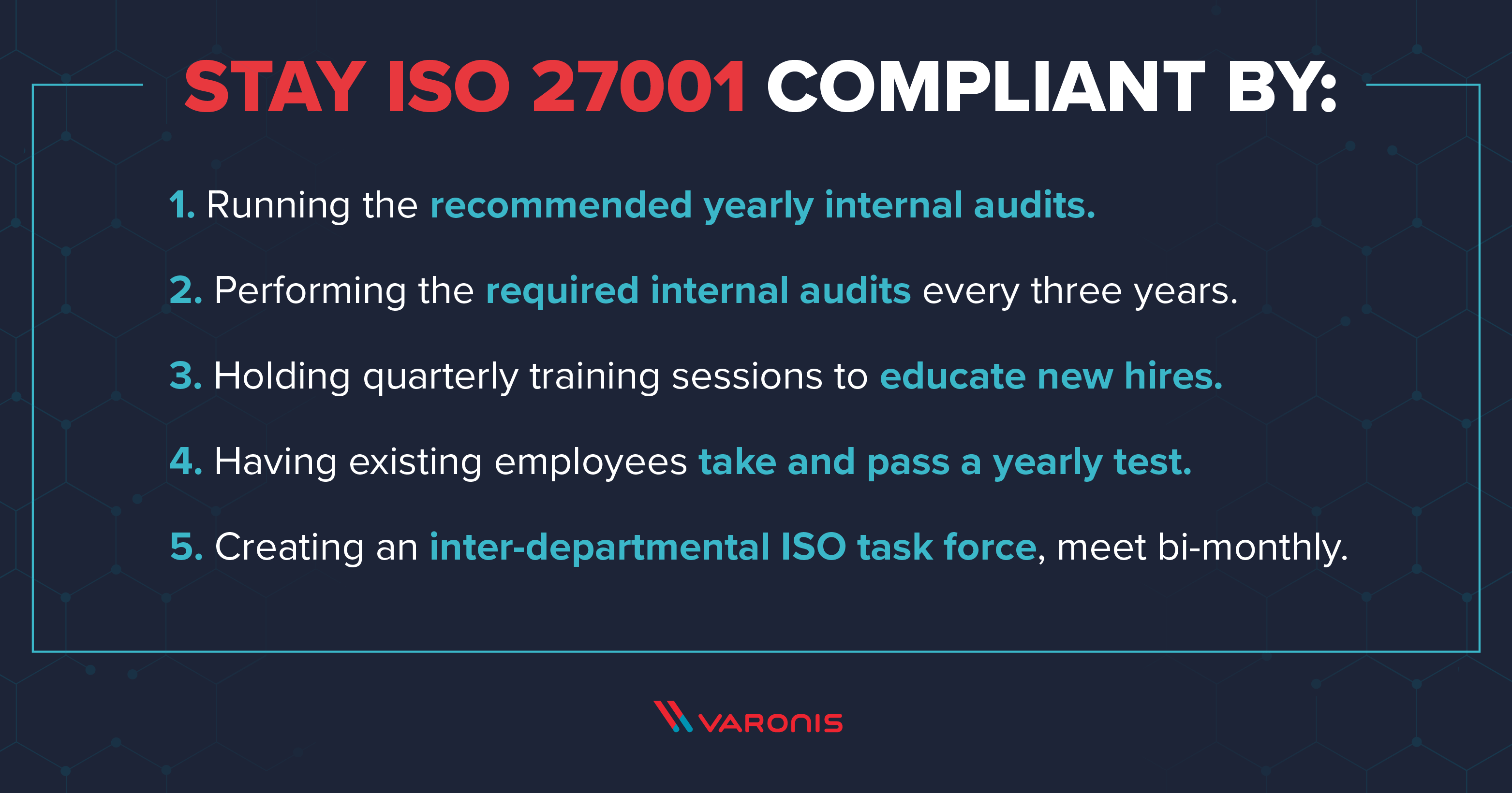  تصویری از نحوه حفظ انطباق ISO 27001 