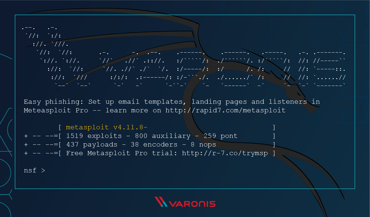  metasploit کنسول با ابزارهای نصب شده 