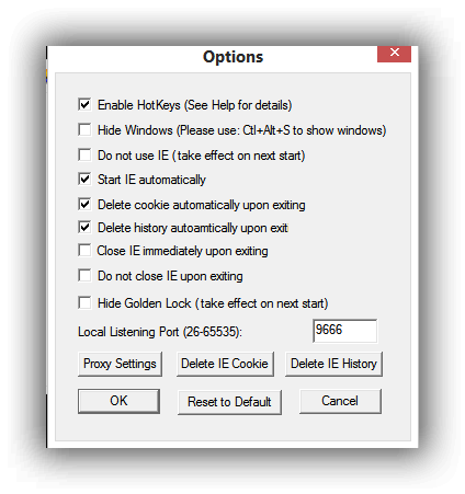  گزینه های Ultrasurf 