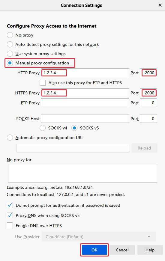 Firefox Proxy Configuration "class =" wp-image-1652 "srcset =" https://free-proxy-list.net /blog/wp-content/uploads/firefox-proxy-configuration.png 550w ، https://free-proxy-list.net/blog/wp-content/uploads/firefox-proxy-configuration-189x300.png 189w "اندازه = "(حداکثر عرض: 550 پیکسل) 85vw ، 550px