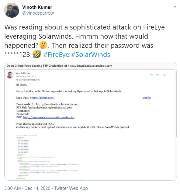  توئیت Vinoth Kumar 