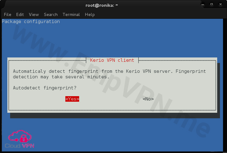 نصب و تنظیم VPN Kerio برای لینوکس