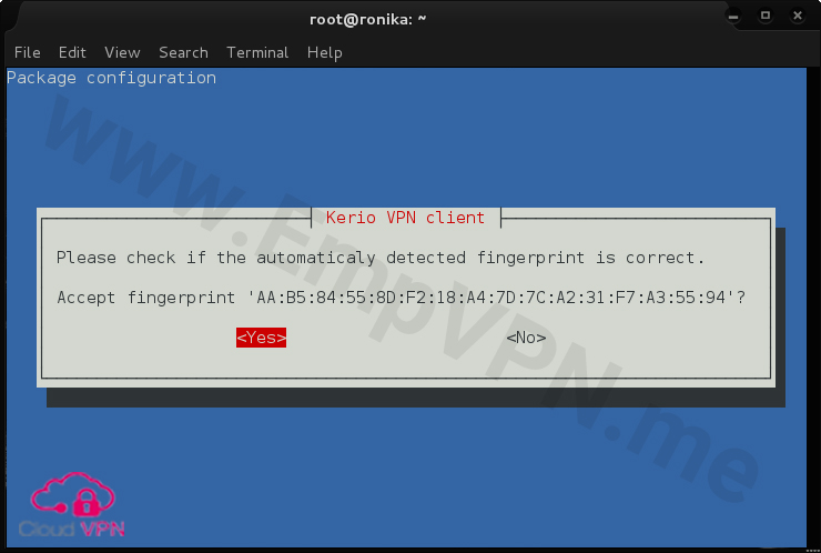 نصب و تنظیم VPN Kerio در لینوکس