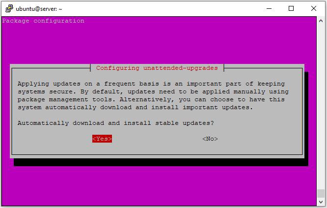 بروز رسانی های امنیتی خودکار در Ubuntu 20.04